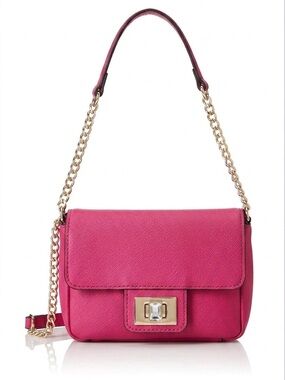 Juicy Couture Fuchsia Pink Crossbody Bag with Gold Hardware